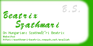 beatrix szathmari business card